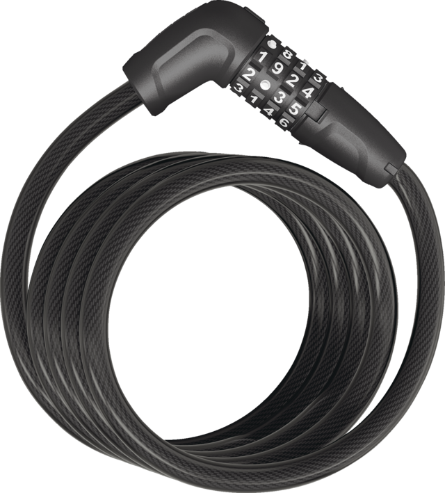 Abus Spiralkabelschloss Numero 5510C180 schwarz ohne Halter
